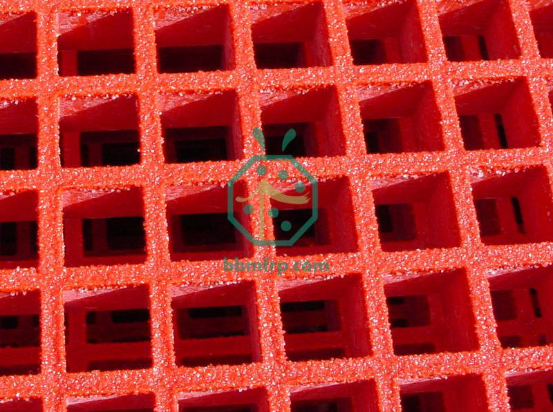 Non-slip Gritted Surface Floor Drain Fiberglass Grating