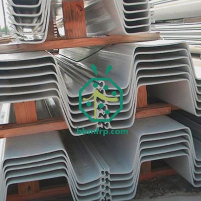 Waterfront Wall Retaining Fiberglass Sheet Pile For Marine Borers